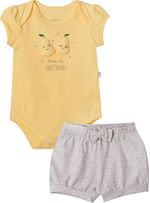 Conjunto-body-manga-curta-shorts-cotton-peras-amarelo-nini-bambini