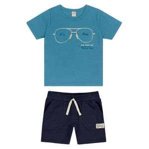 Conjunto Infantil Masculino Óculos Trick Nick Azul